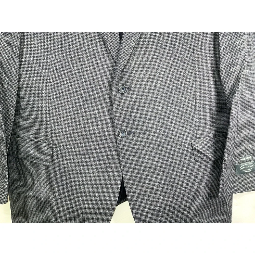 NWT Men's Pronto Uomo Platinum Pup‎ Executive Sport Coat Jacket Navy Brown 44 S